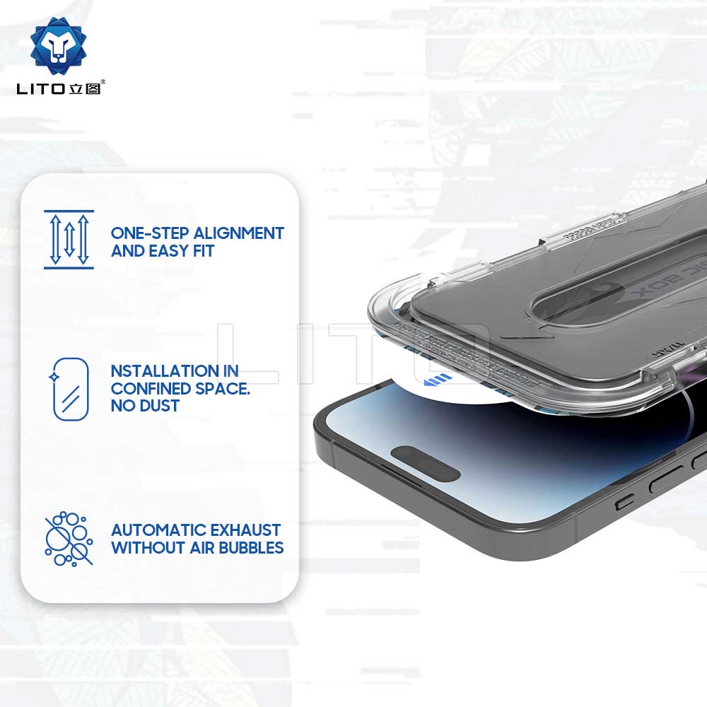 Folie sticlă iPhone 12 Pro Lito Magic Privacy, cu kit de aplicare