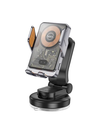 Suport Auto cu incarcare Wireless, 15W, cu cleme laterale, montaj Bord, cablu USB-C, 1m, AutoSensor Lock