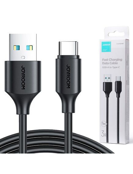 Cablu Date si Incarcare, USB-A la USB-C, 3A, 1m, Black