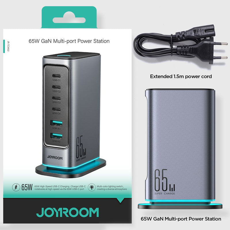 Stație de Încărcare Joyroom MultiHub USB – 6 Porturi pentru Încărcare Rapidă și Conectivitate Extinsă