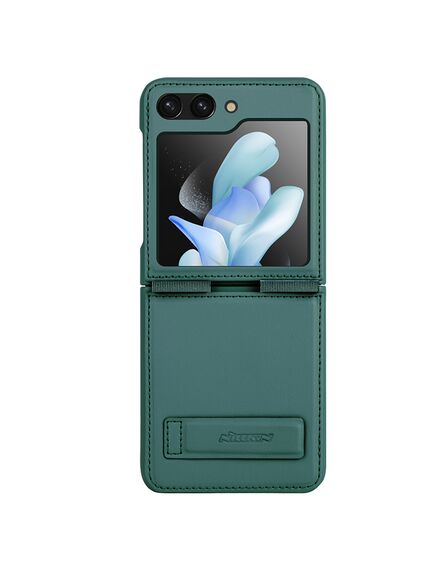 Husa Nillkin, pentru Samsung Galaxy Z Flip 5, Qin Leather, PC Leather Deep GREEN