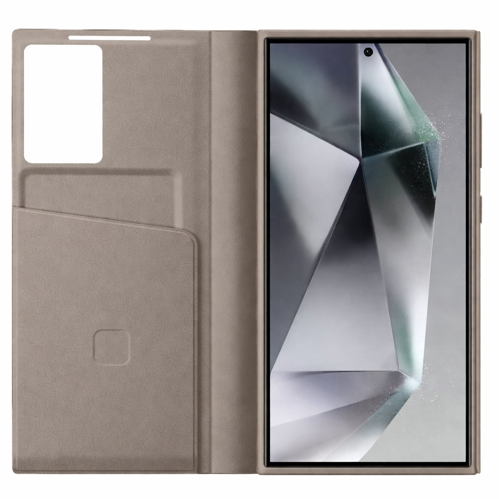 Husa Samsung S24 Ultra Smart View Wallet,Taupe