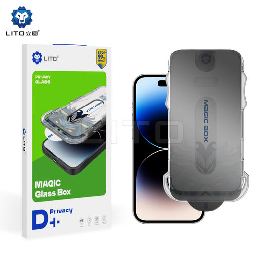 Folie sticlă iPhone 13 Pro Lito Magic Privacy, cu kit de aplicare