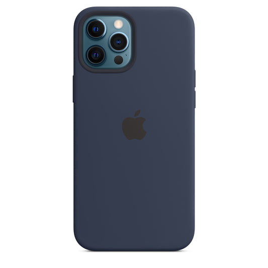 Husa de protectie Apple cu MagSafe pentru iPhone 12, Silicon - Culoare Deep Navy