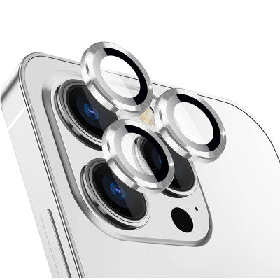 Folie camera Individuale Argintiu, iPhone 13 Pro Max, Sticla securizata