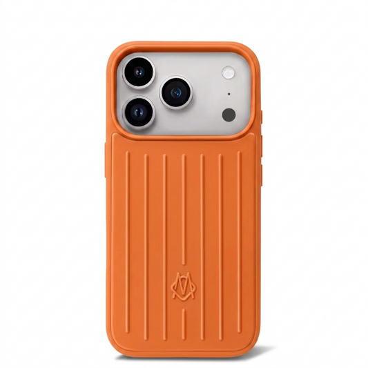 Husă iPhone 17 Pro din Aluminiu Rimowa, Cosmic Orange