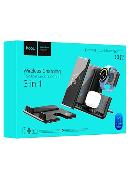 Statie Incarcare Wireless,Hoco 5V, 3A, Desktop Stand, Magnetic, 3 in 1