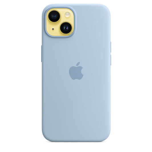 Husa de protectie Apple cu MagSafe pentru iPhone 14 Plus, Silicon Sky