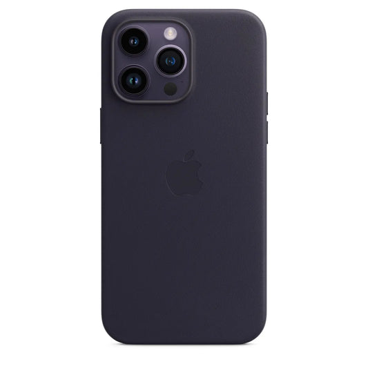 Husa Apple cu MagSafe pentru iPhone 14 Pro, Piele - Culoare Ink