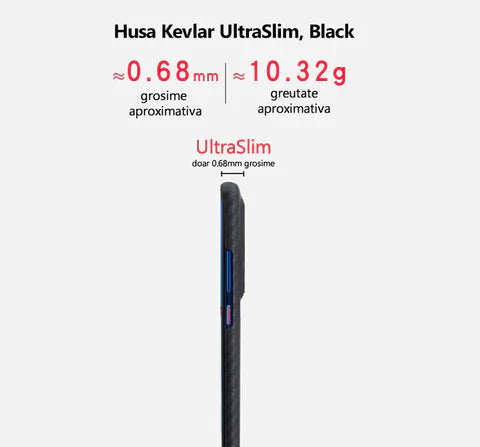 Husa de Protectie Kevlar UltraSlim pentru iPhone 15 Pro