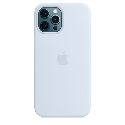 Husa de protectie Apple cu MagSafe pentru iPhone 12, Silicon - Culoare Cloud Blue