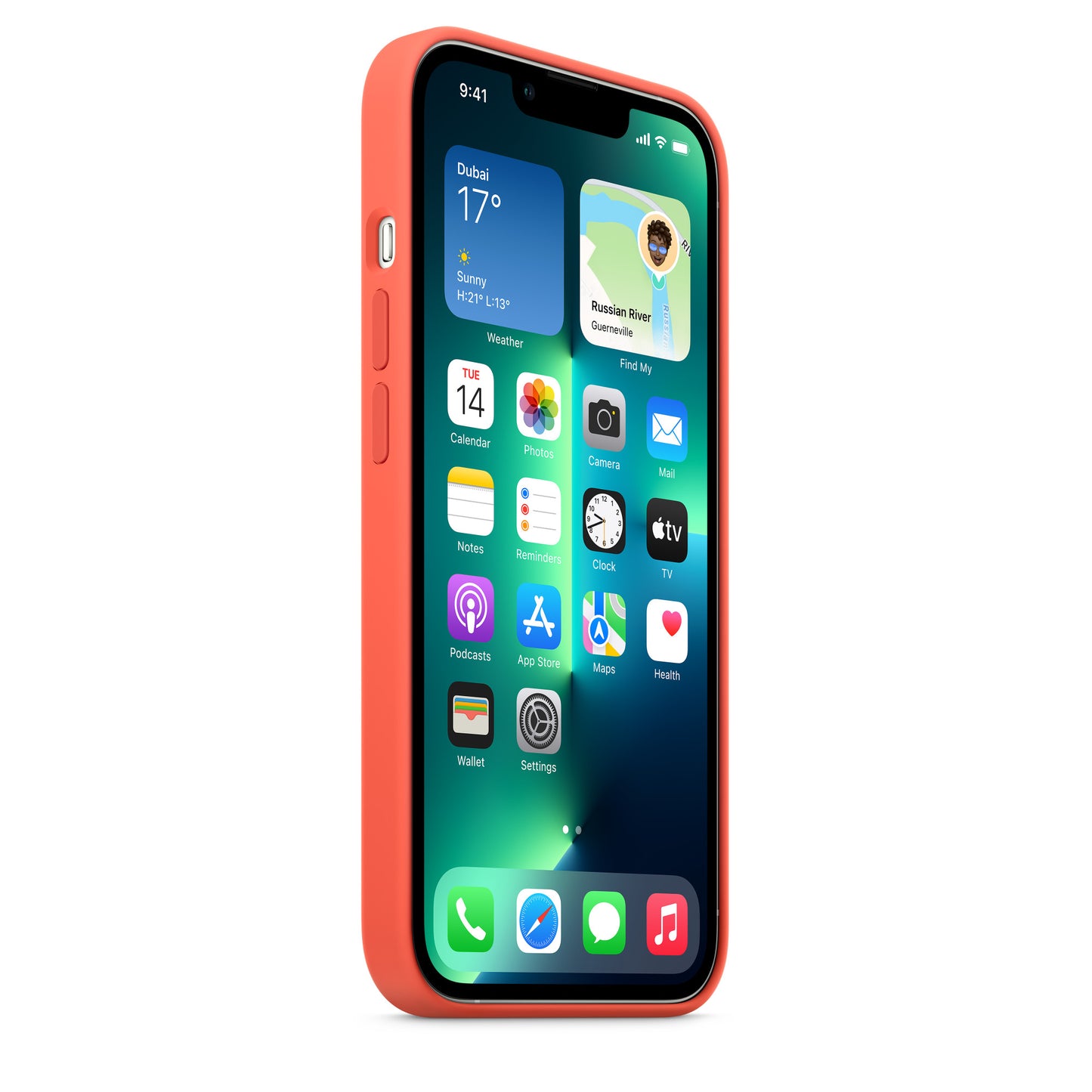 Husa de protectie Apple cu MagSafe pentru iPhone 13 Pro, Silicon - Culoare Nectarine