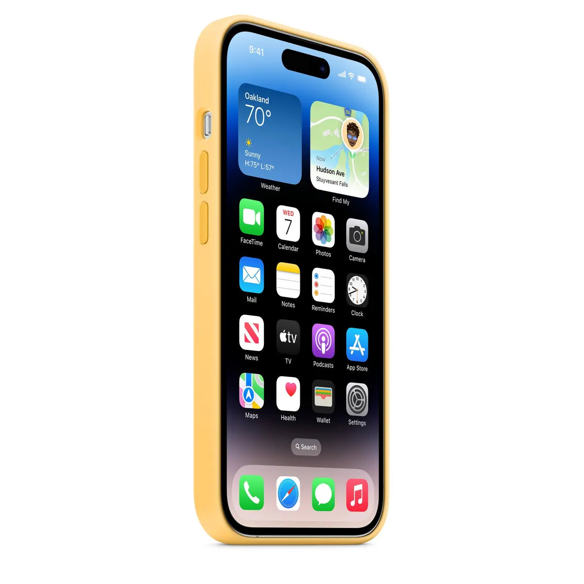 Husa iPhone 14 Pro Apple cu MagSafe pentru ,Silicone Sunglow
