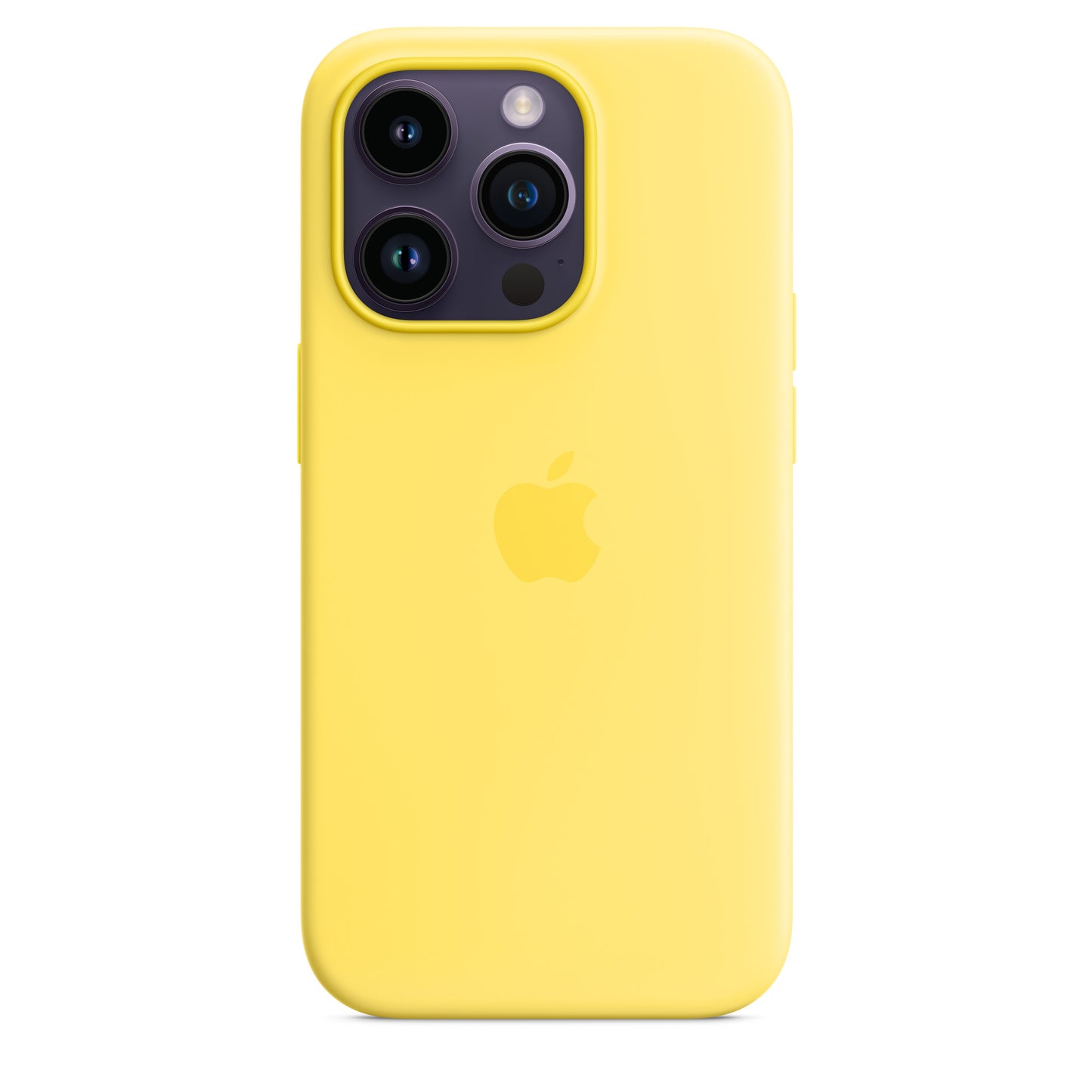 Husa de protectie Apple cu MagSafe pentru iPhone 14 Pro, Silicon Canary Yellow - mag-genius-accesorii