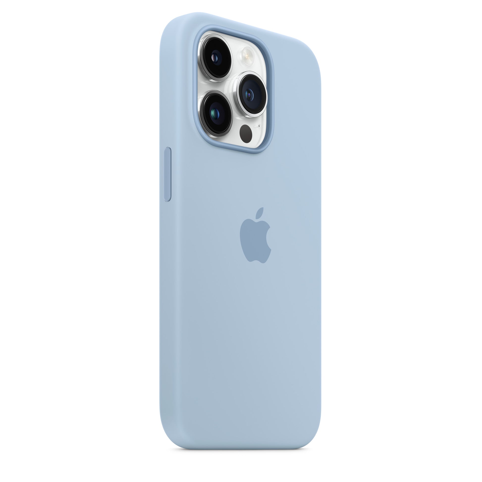Husa de protectie Apple cu MagSafe pentru iPhone 14 Pro, Silicon Sky - mag-genius-accesorii