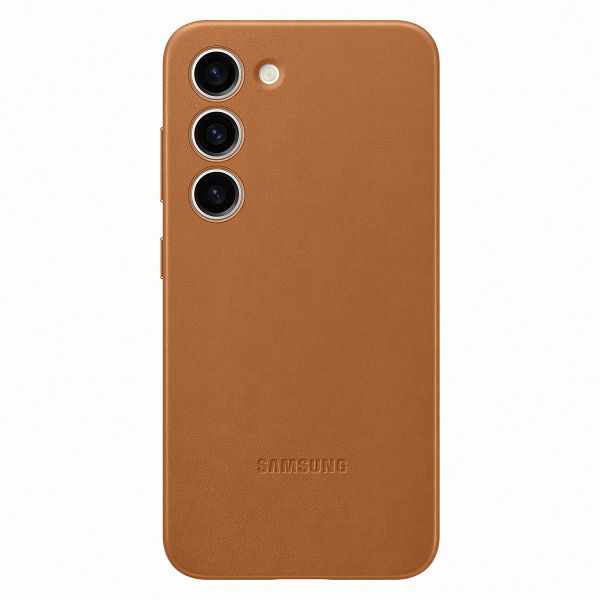 Husa de protectie Samsung Galaxy S24, din Piele ecologica, Camel