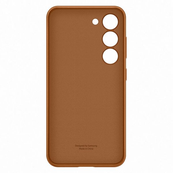 Husa de protectie Samsung Galaxy S24, din Piele ecologica, Camel