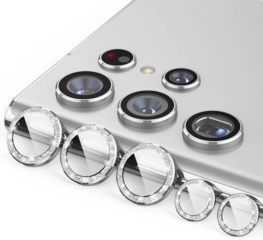 Folie protectie camere Samsung S22 Plus, Lens Frame cu Diamante