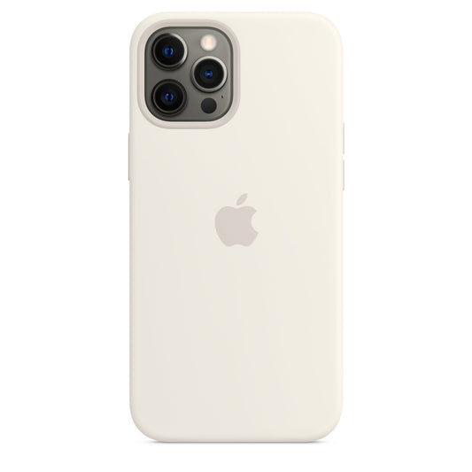 Husa de protectie Apple cu MagSafe pentru iPhone 12, Silicon - Culoare White