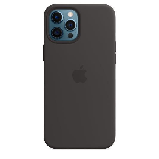 Husa de protectie Apple cu MagSafe pentru iPhone 12, Silicon - Culoare Black
