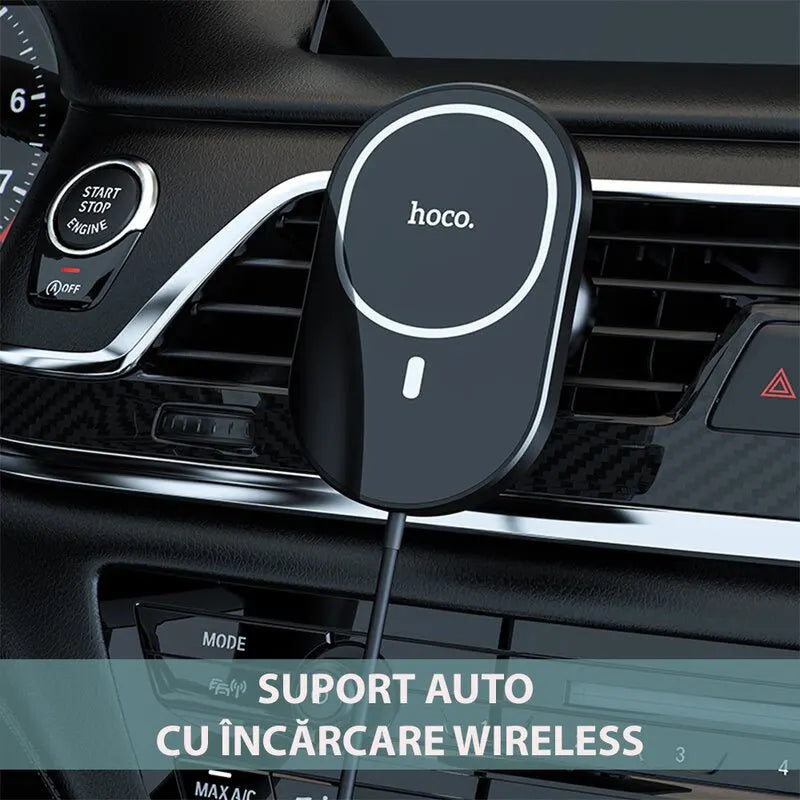 Incarcator auto cu suport MagSafe ,15 W Fast Charge Hoco