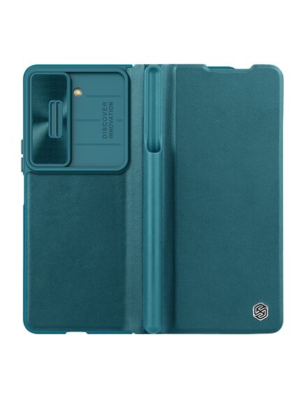 Husa Nillkin, pentru Samsung Galaxy Z Fold 5, Piele cu Protectie Camere Green