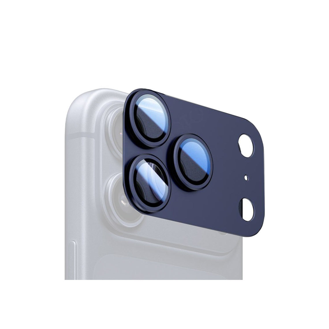 Folie Camere iPhone 18 Pro Max - KIT, FullGlue Cover, Metallic, Blue