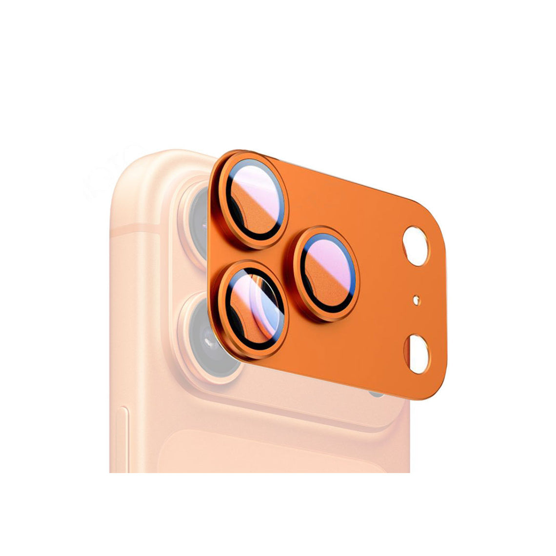 Folie Camere iPhone 18 Pro Max - KIT, FullGlue Cover, Metallic, Orange