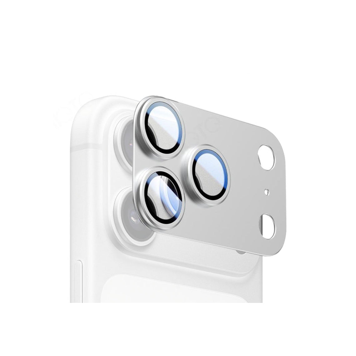 Folie Camere iPhone 18 Pro Max - KIT, FullGlue Cover, Metallic, Silver
