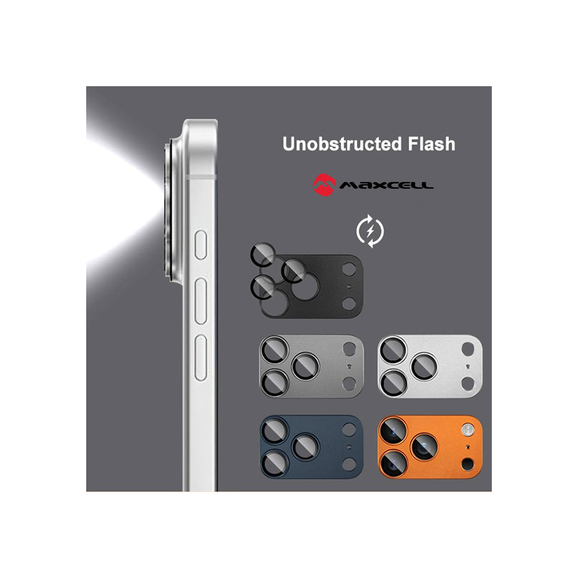 Folie Camere iPhone 18 Pro Max - KIT, FullGlue Cover, Metallic, Silver