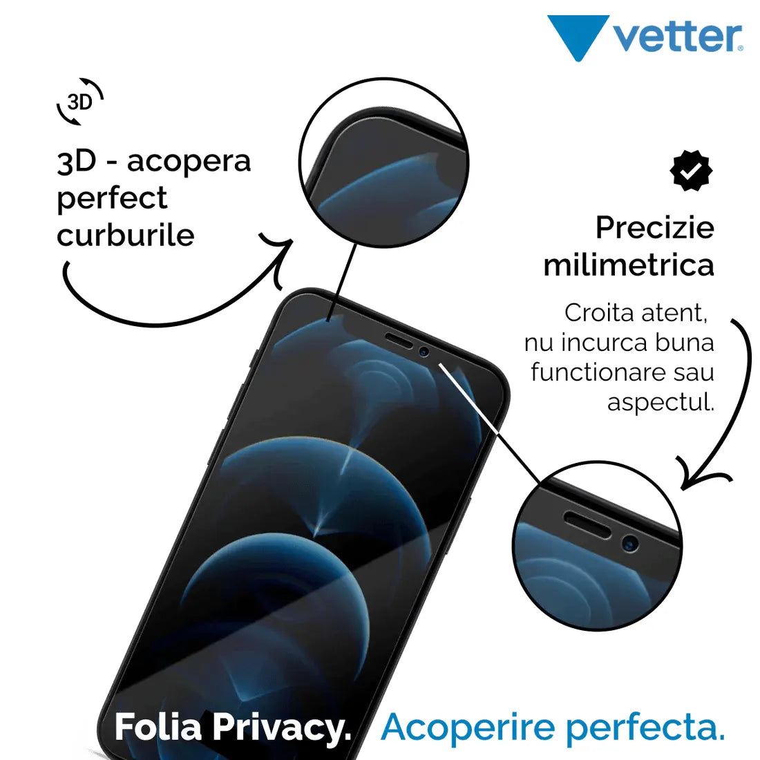 Folie iPhone 12 Mini 3D Privacy Series