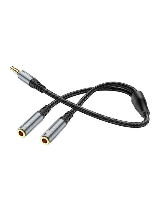 Cablu Audio, 2 x Female 3.5mm la 1 x Male 3.5mm, 25cm | BLACK - mag-genius-accesorii
