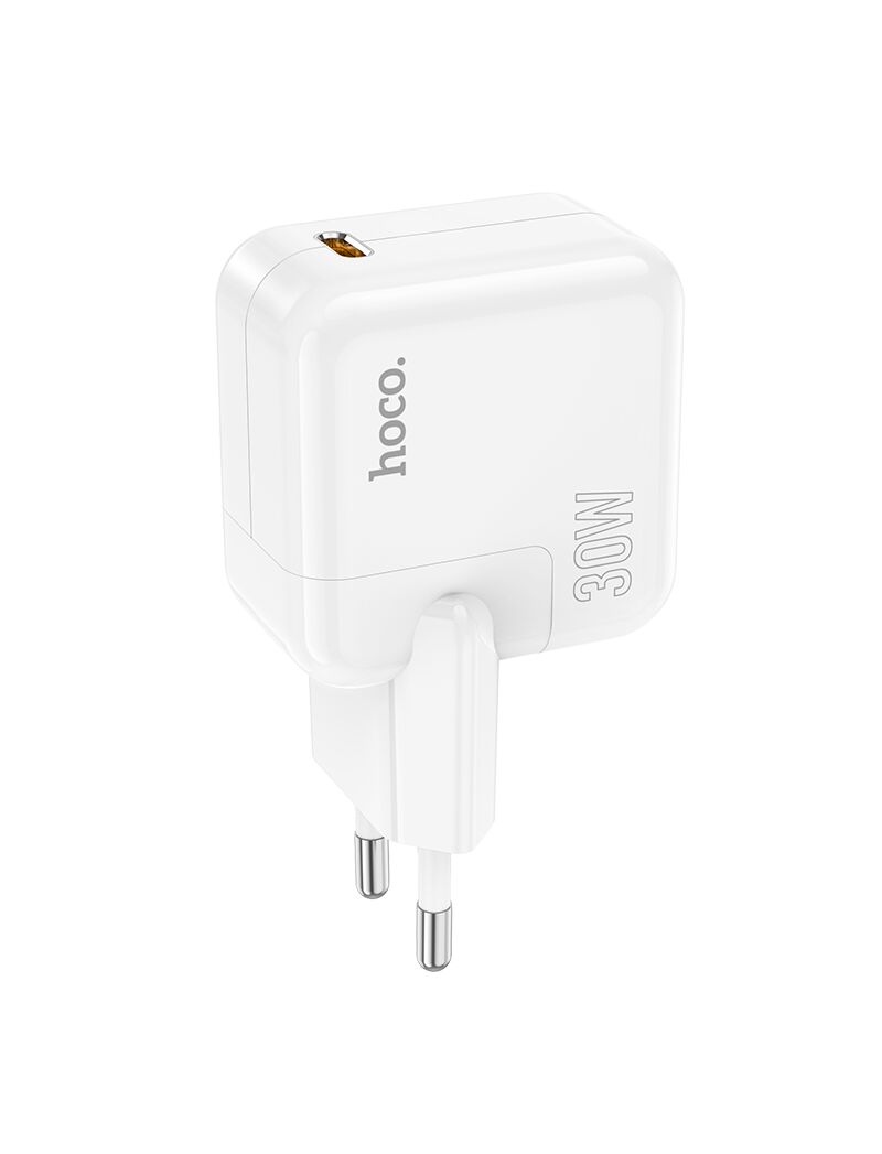 HOCO Incarcator retea, USB-C, PD 30W, QC3.0, WHITE - mag-genius-accesorii