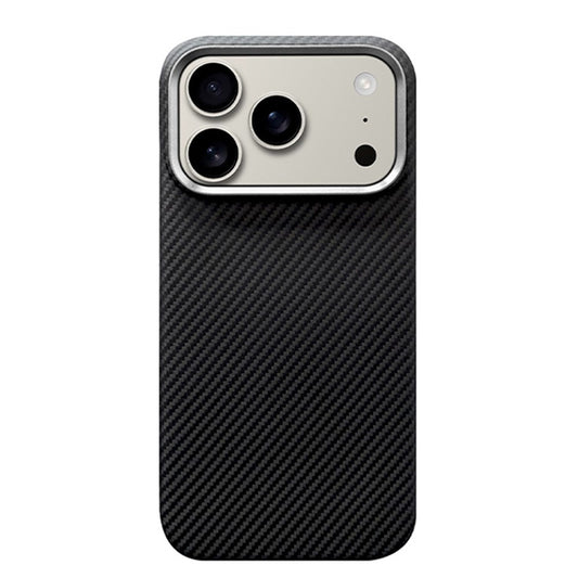 Husă Aramid cu MagSafe pentru gama iPhone 18 Pro și Pro Max, Black, textură din fibră de aramidă