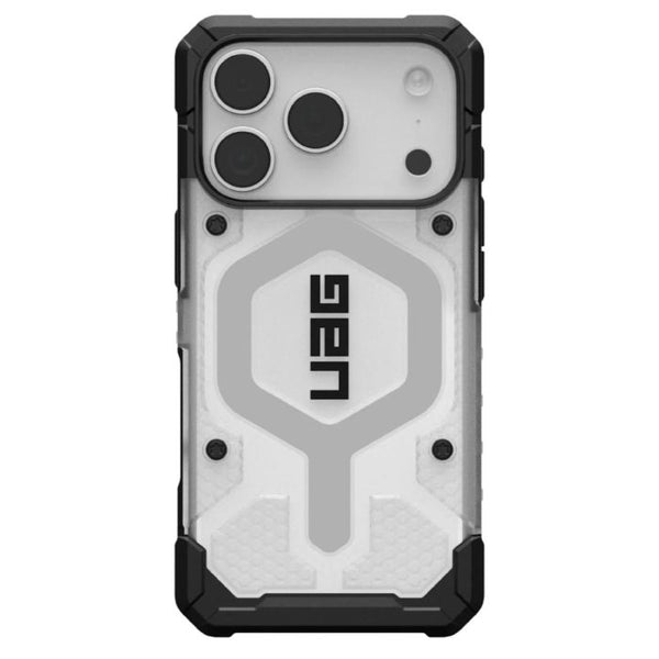 Husă UAG Pathfinder Clear MagSafe pentru iPhone 17 Pro, Ice Silver