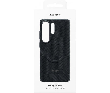 Husa Samsung S26 Ultra Originala, Carbon Magnet Case, Neagra