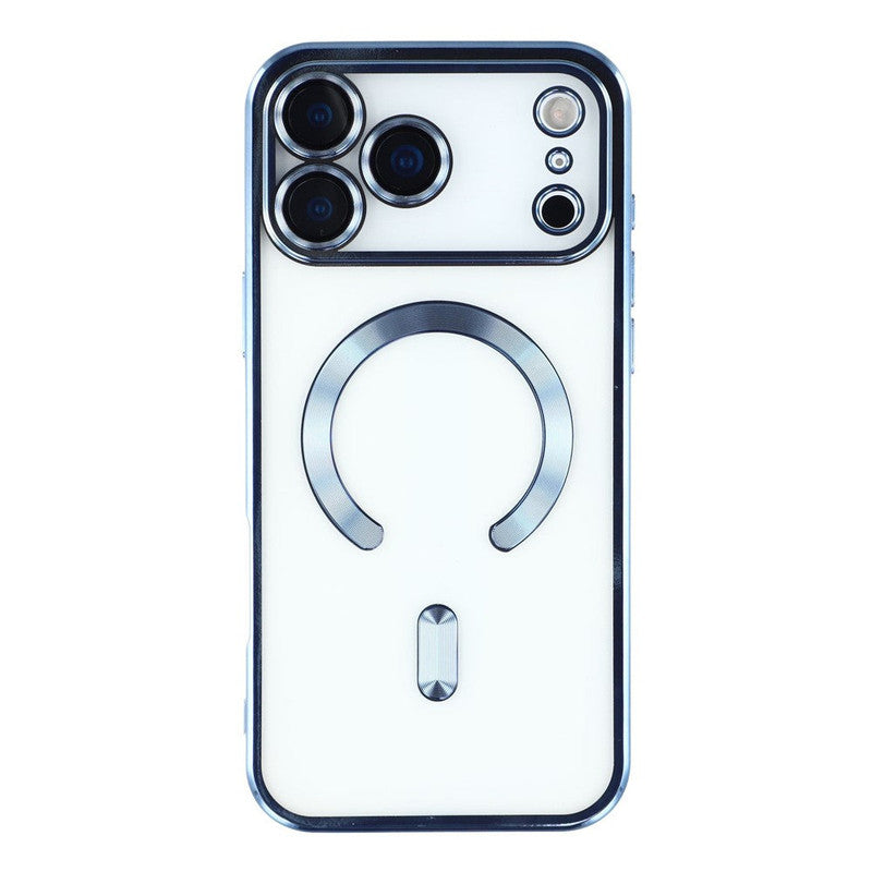 Husă Plating Delux cu MagSafe, Clear Sky Blue