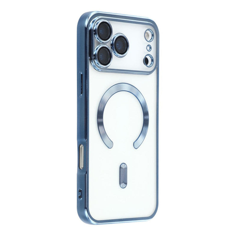 Husă Plating Delux cu MagSafe, Clear Sky Blue