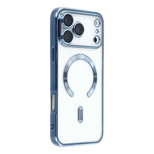 Husă Plating Delux cu MagSafe, Clear Sky Blue