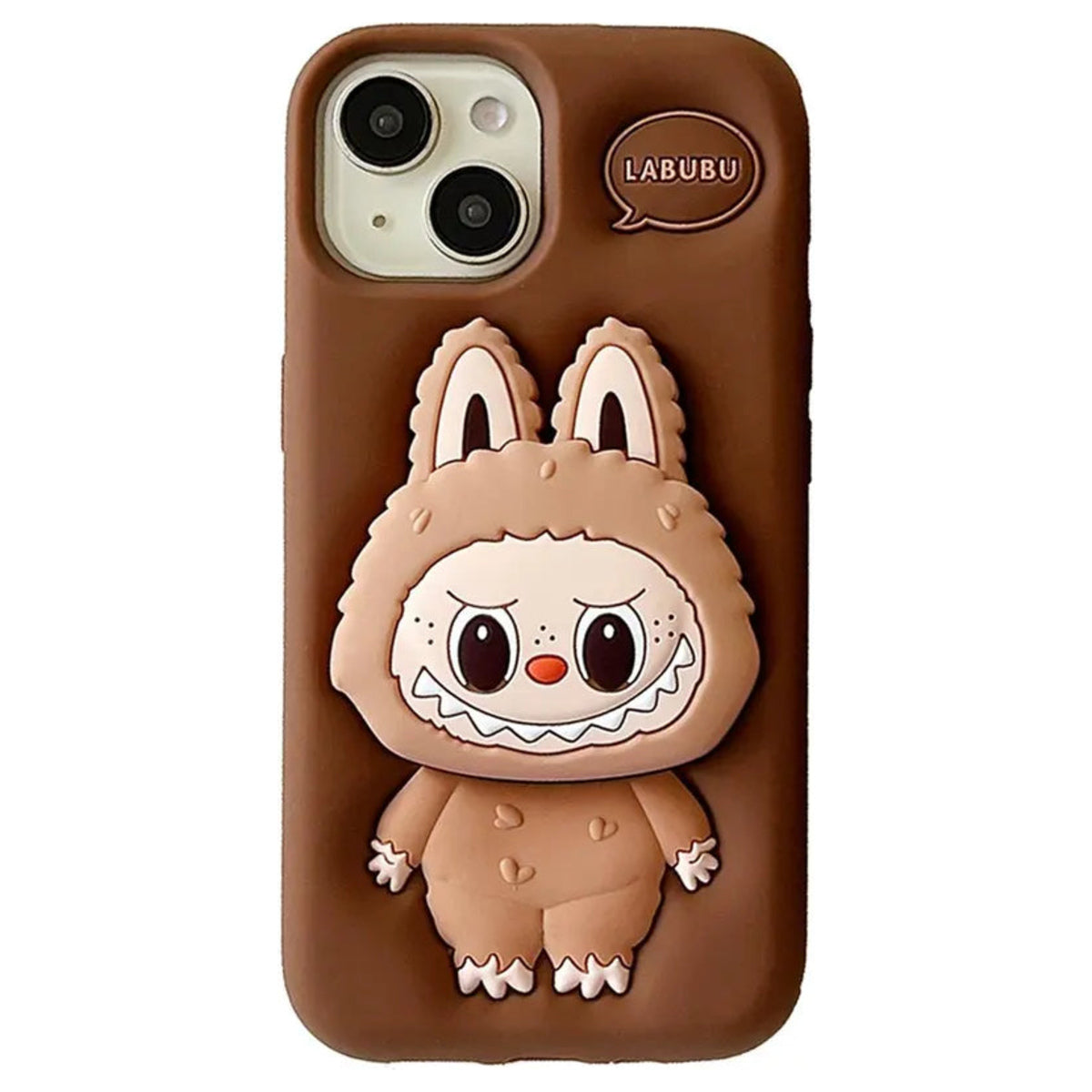 Husă iPhone 14 Pro Max Kawaii Labubu cu suport, Brown