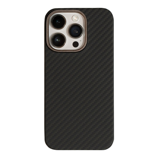 Husa de Protectie Kevlar 600D cu functie MagSafe pentru iPhone 13 Pro Max Carbon