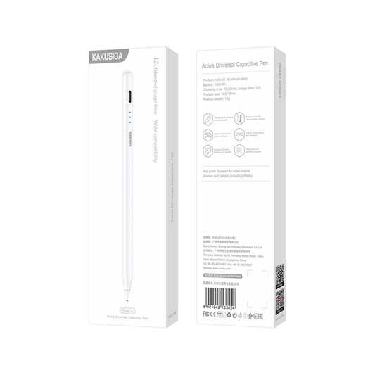 Kaku- Pen, tip Stylus, Creion Universal, functii capacitative, conector USB-C, White