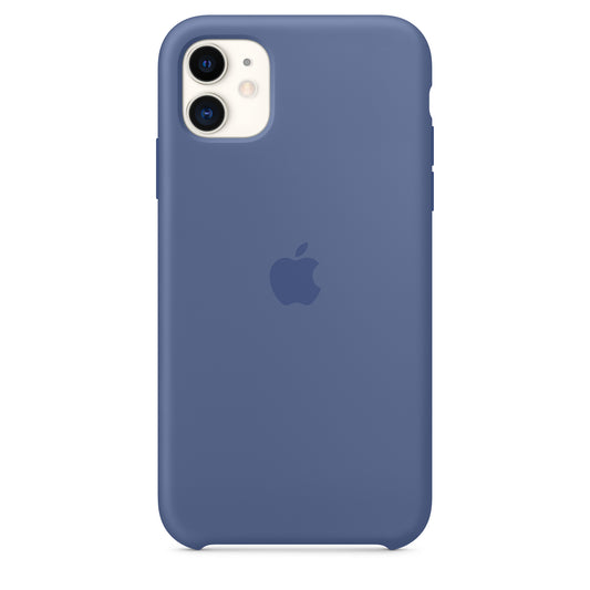 Husa de protectie Apple pentru iPhone 11, Silicon - Culoare Linen Blue - mag-genius-accesorii