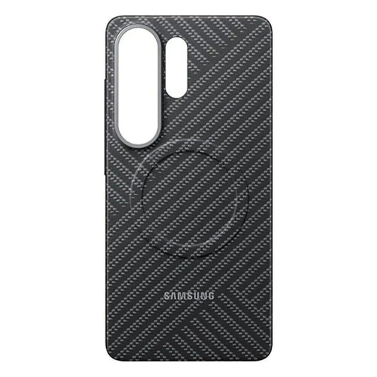 Husă Samsung Galaxy S26 Ultra, Carbon Magnet Case cu MagSafe, Gri