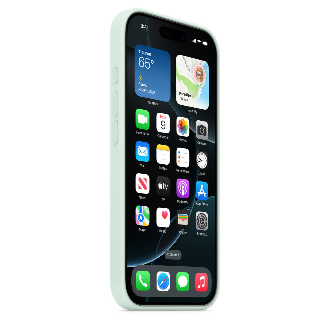 Husa iPhone 16 Pro Apple Silicon cu MagSafe Aquamarine