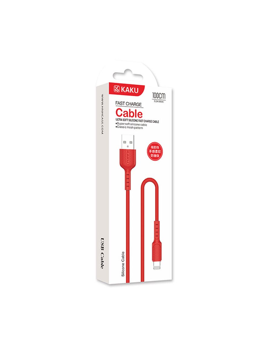Cablu Incarcare si Date, 3,2A, USB-A la Lightning, 1m | RED - mag-genius-accesorii
