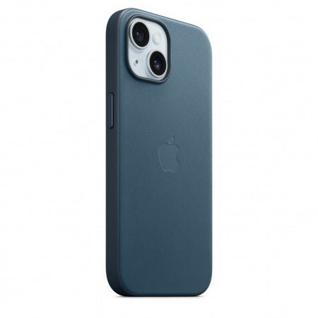 Husa de protectie Apple FineWoven cu MagSafe pentru iPhone 15 ,Pacific Blue - mag-genius-accesorii