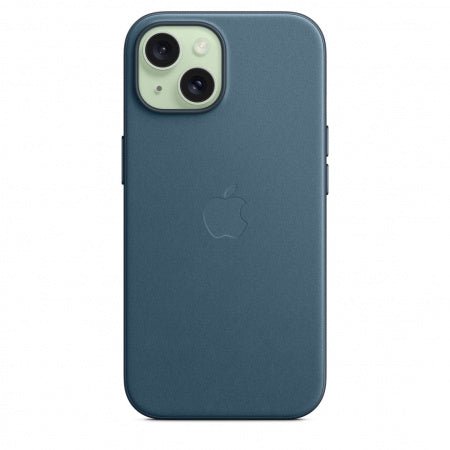 Husa de protectie Apple FineWoven cu MagSafe pentru iPhone 15 ,Pacific Blue - mag-genius-accesorii