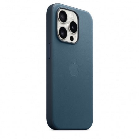 Husa de protectie Apple FineWoven cu MagSafe pentru iPhone 15 Pro, Pacific Blue - mag-genius-accesorii