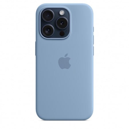 Husa de protectie Apple din Silicon cu MagSafe pentru iPhone 15 Pro, Winter Blue - mag-genius-accesorii
